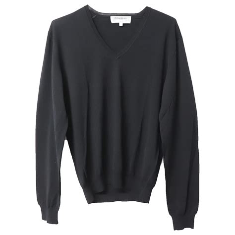 ysl v neck shirt|YSL knitted hoodie.